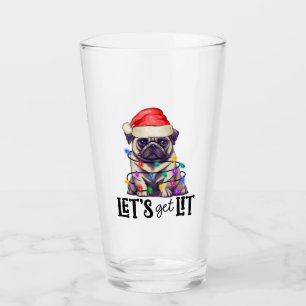 Copo De Pint Vamos Enrolado Em Luzes De Natal