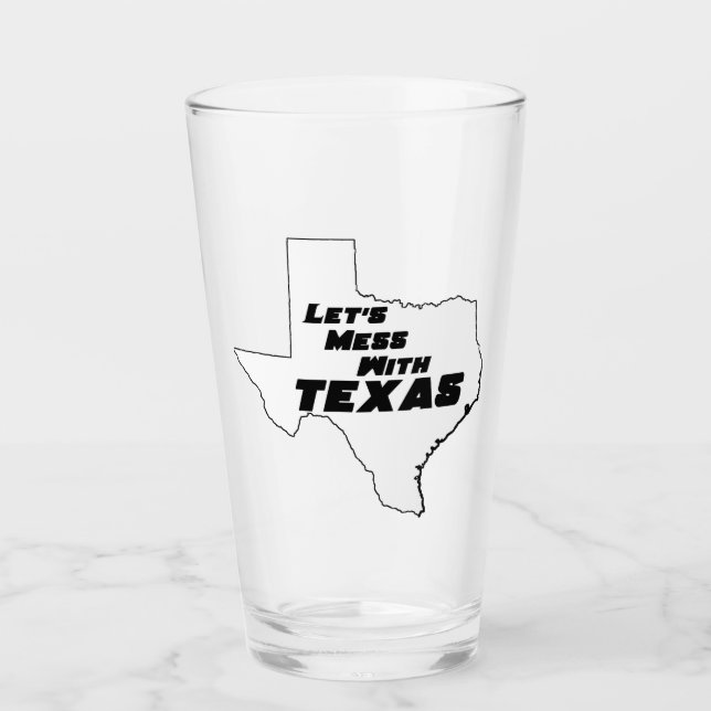 Copo De Pint Vamos Mess com Texas White (Frente)