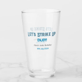 Copo De Pint Vamos sobe cinza azul feliz nome de 10 anos