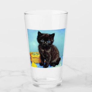 Copo De Pint Van Gogh Black Kitten com Yarn