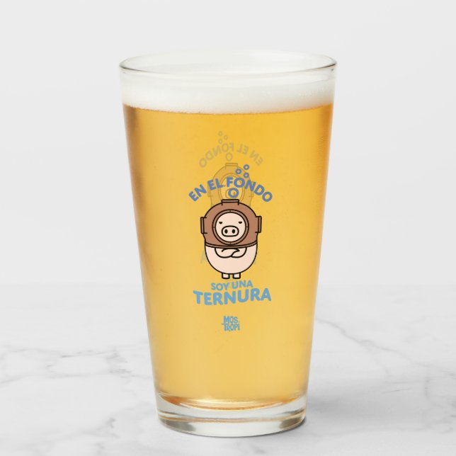 Copo De Pint Vaso│En el fondo soy una ternura (Frente (Preenchido))