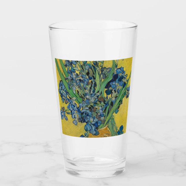 Copo De Pint Vaso Van Gogh com Íris Classic Impressionismo (Frente)