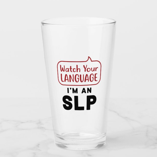 Copo De Pint Veja seu idioma, sou um SLP (Frente)
