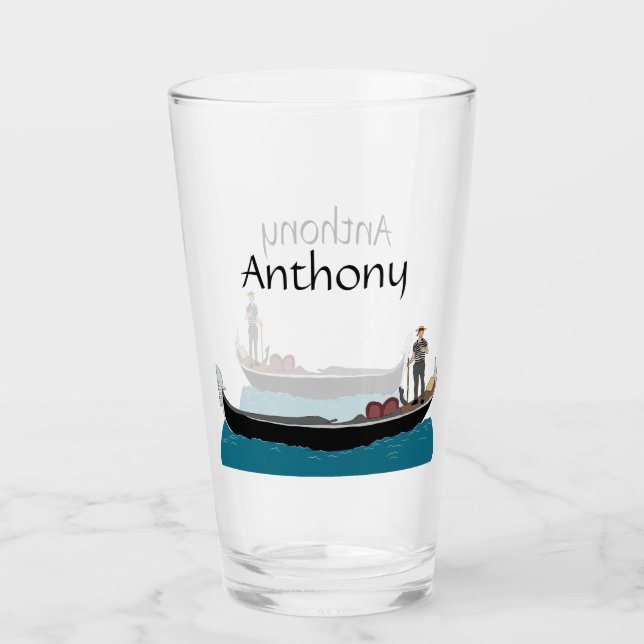 Copo De Pint Veneza, Itália Gondola e Gondolier (Frente)