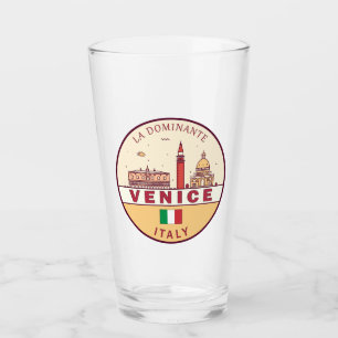 Copo De Pint Venice Itália Cidade Skyline Emblem