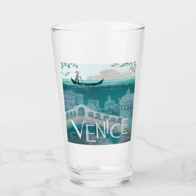 Copo De Pint venice Itália, posto retrô de férias de viagem Gon (Frente)