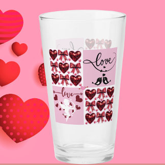 Copo De Pint Verdadeiro Amor a Rosa