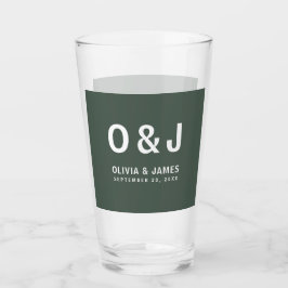 Copo De Pint Verde Escuro | Casamento de Scandi Moderno Minimal