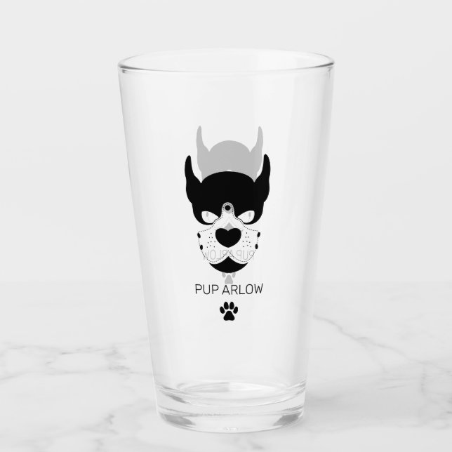 Copo De Pint Verre à bière Puppy Play noir (Frente)