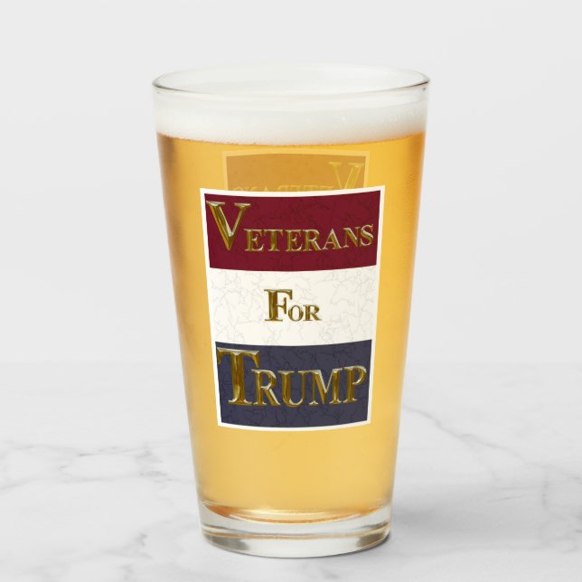COPO DE PINT VETERANOS PARA TRUMP (Frente (Preenchido))