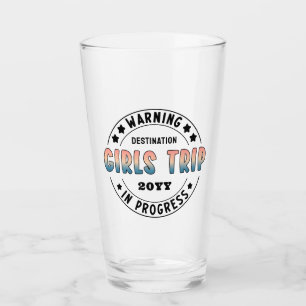 Copo De Pint Viagem Personalizada de Meninas em Andamento Gradi