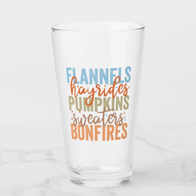 Copo De Pint Vibes de queda divertida (Frente)