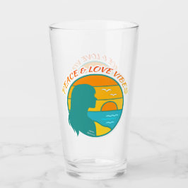 Copo De Pint Vibrações de Paz & Amor