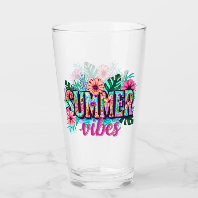 Copo De Pint Vibrações de Verão (Frente)