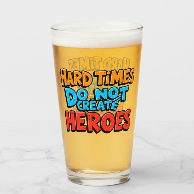 Copo De Pint Vibrant Gradient Typographical Create Heroes  (Frente (Preenchido))