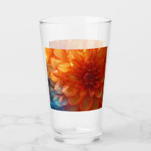 Vibrante Vermelho Dahlia Flor Tumbler