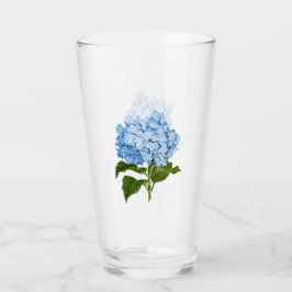 Copo De Pint Vidro azul do Hydrangea