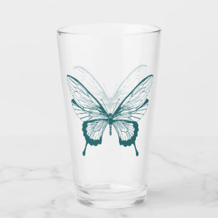 Copo De Pint Vidro Borboleta