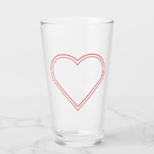 Copo De Pint Vidro Brilhante - Amor Elegante