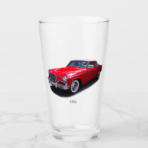 Copo De Pint Vidro clássico vermelho de 1956