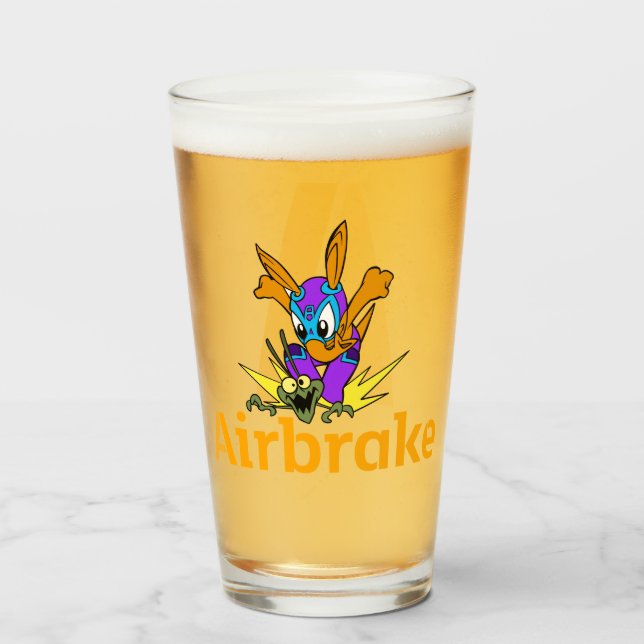 Copo De Pint Vidro da cerveja do travão de ar (Frente (Preenchido))