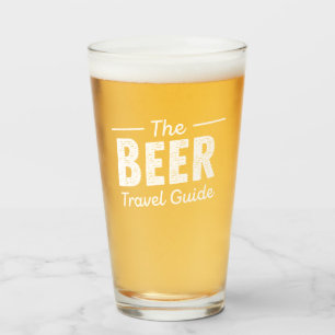 Copo De Pint Vidro da impressão guia do Viagem da cerveja