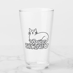 Copo De Pint Vidro da pinta do gato do esboço da fabricação
