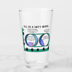 Copo De Pint Vidro da roda do hamster corporativo