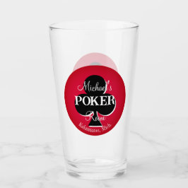 Copo De Pint Vidro da Sala de Poker das Cartões Clássicas - Clu