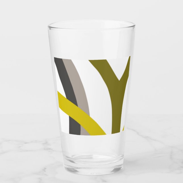 Copo De Pint Vidro das linhas verdes (Frente)