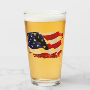 Copo De Pint Vidro de Bandeira Patriótico