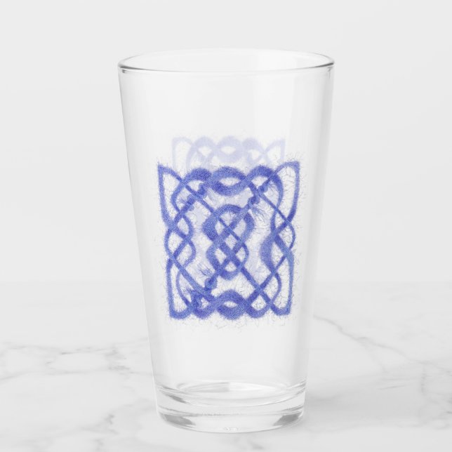Copo De Pint Vidro de Bebendo de Nó Celular Violeta (Frente)