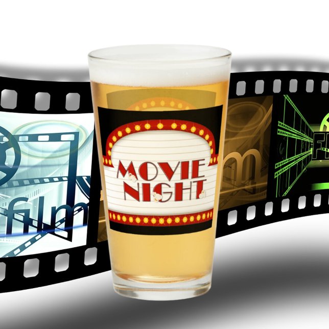 Copo De Pint Vidro de bebendo noturno de pipoca (Criador carregado)