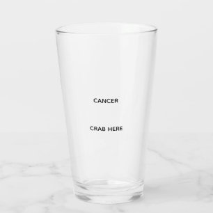Copo De Pint Vidro de câncer