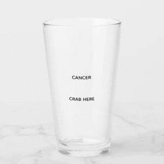 Copo De Pint Vidro de câncer