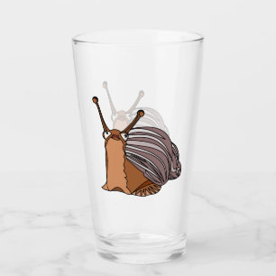 Copo De Pint Vidro de Caracol Feliz - Pintura