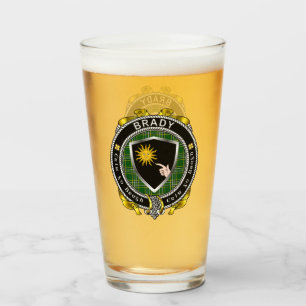 Copo De Pint Vidro de Cerveja Brady Irish Shield