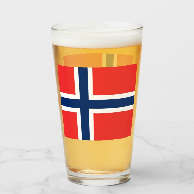 COPO DE PINT VIDRO DE CERVEJA DA NORUEGA (Frente (Preenchido))