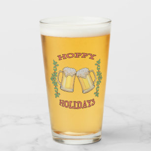 Copo De Pint Vidro de cerveja de Natal Feriado