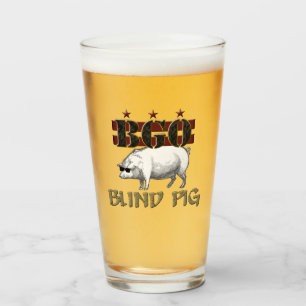 Copo De Pint Vidro de Cerveja de Suíno Cego Cego