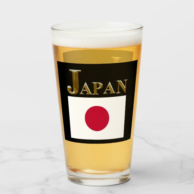 COPO DE PINT VIDRO DE CERVEJA DO JAPÃO (Frente (Preenchido))