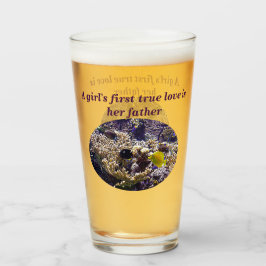 Copo De Pint Vidro de Cerveja Marinha Personalizada para o Pai