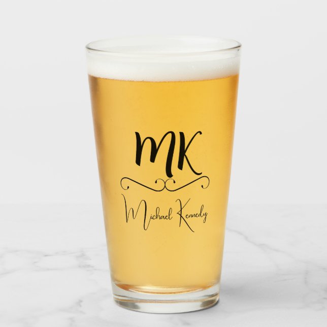 Copo De Pint Vidro de cerveja personalizado (Frente (Preenchido))