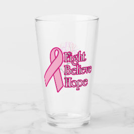 Copo De Pint Vidro de consciência do Cancer da mama