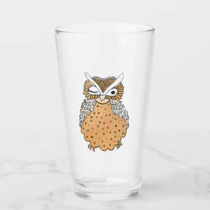 Copo De Pint Vidro de Coruja Winking