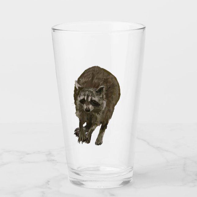 Copo De Pint Vidro de guaxinim (Frente)