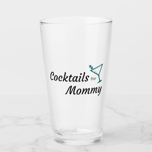 Copo De Pint Vidro de Highball por cocktail para mamães (Frente)