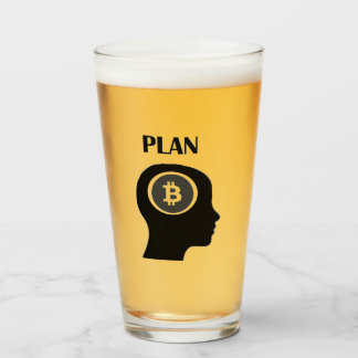 Copo De Pint Vidro de Impressão Bitcoin