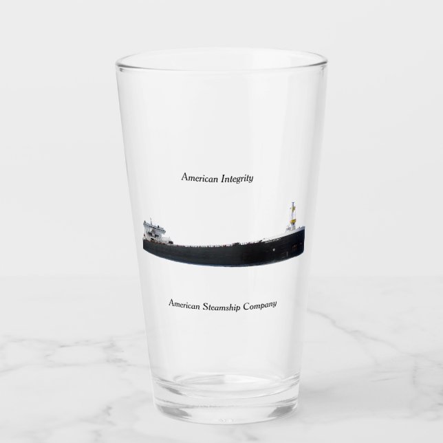 Copo De Pint Vidro de Integridade Americana (Frente)