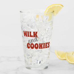 Copo De Pint Vidro de leite para Papais noeis